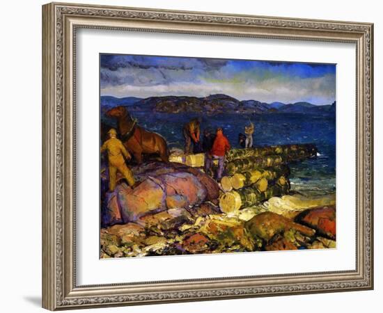 Dock Builders, 1925-George Wesley Bellows-Framed Giclee Print