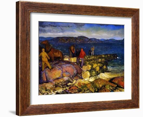 Dock Builders, 1925-George Wesley Bellows-Framed Giclee Print