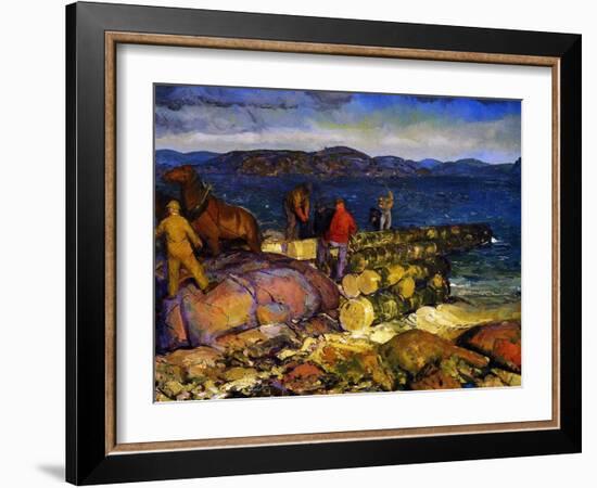 Dock Builders, 1925-George Wesley Bellows-Framed Giclee Print