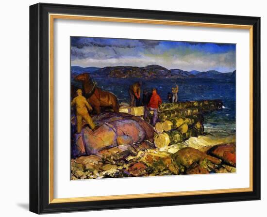 Dock Builders, 1925-George Wesley Bellows-Framed Giclee Print