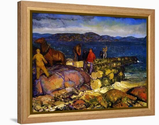 Dock Builders, 1925-George Wesley Bellows-Framed Premier Image Canvas