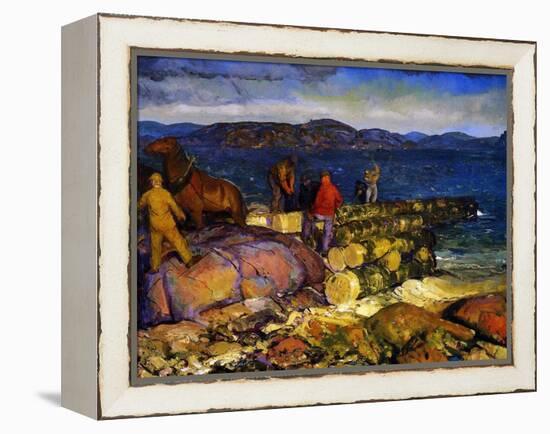 Dock Builders, 1925-George Wesley Bellows-Framed Premier Image Canvas