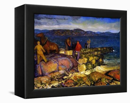 Dock Builders, 1925-George Wesley Bellows-Framed Premier Image Canvas