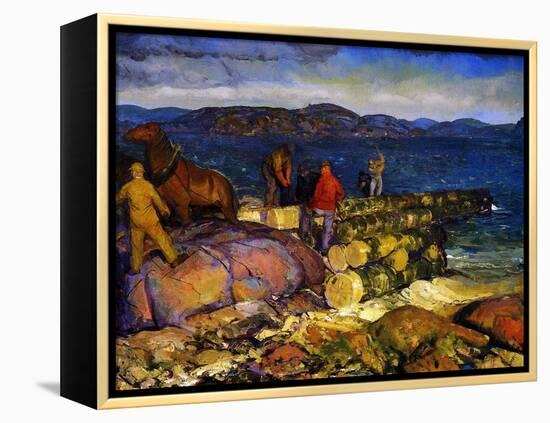 Dock Builders, 1925-George Wesley Bellows-Framed Premier Image Canvas