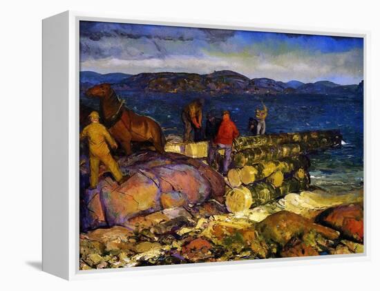 Dock Builders, 1925-George Wesley Bellows-Framed Premier Image Canvas