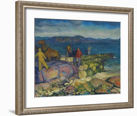 Dock Builders-George Wesley Bellows-Framed Premium Giclee Print