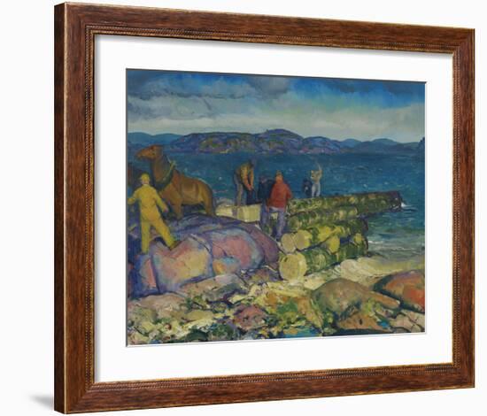 Dock Builders-George Wesley Bellows-Framed Premium Giclee Print