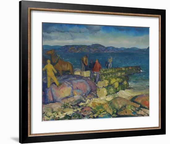 Dock Builders-George Wesley Bellows-Framed Premium Giclee Print