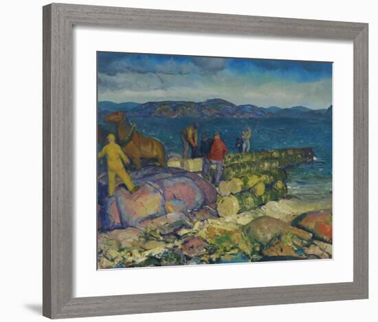 Dock Builders-George Wesley Bellows-Framed Premium Giclee Print