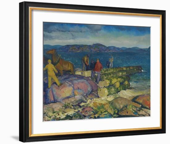 Dock Builders-George Wesley Bellows-Framed Premium Giclee Print