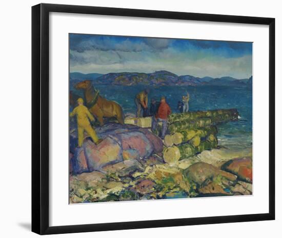 Dock Builders-George Wesley Bellows-Framed Premium Giclee Print