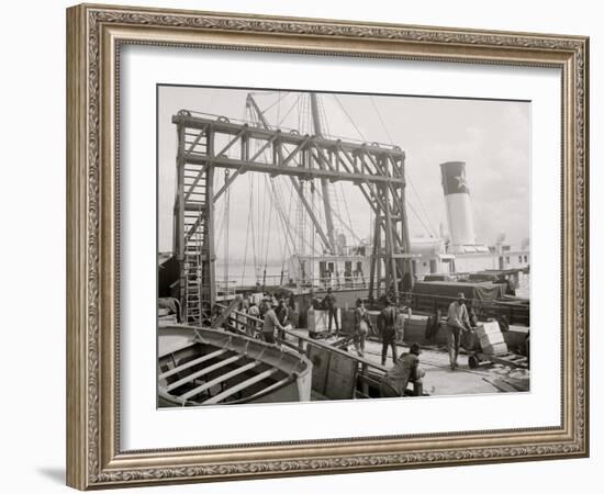 Dock Conveyors, New Orleans, La.-null-Framed Photo