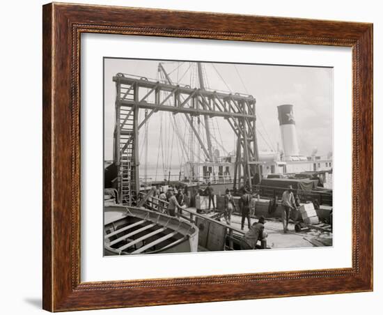 Dock Conveyors, New Orleans, La.-null-Framed Photo