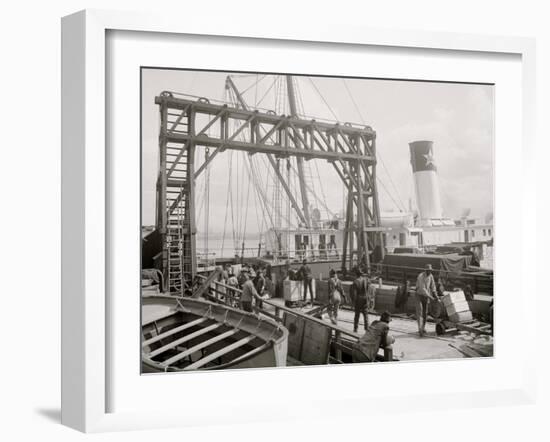 Dock Conveyors, New Orleans, La.-null-Framed Photo