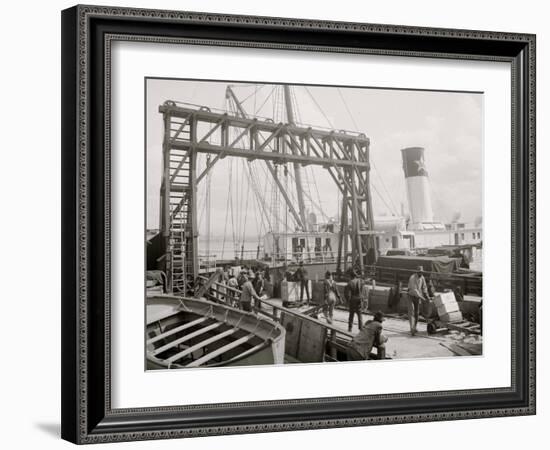 Dock Conveyors, New Orleans, La.-null-Framed Photo