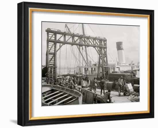 Dock Conveyors, New Orleans, La.-null-Framed Photo