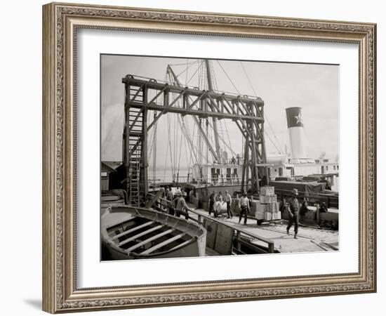 Dock Conveyors, New Orleans, La.-null-Framed Photo