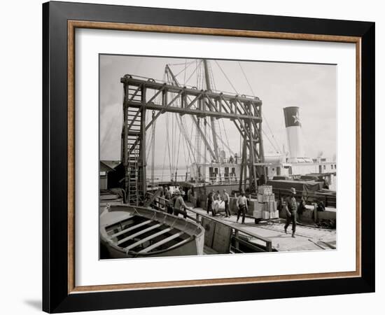 Dock Conveyors, New Orleans, La.-null-Framed Photo