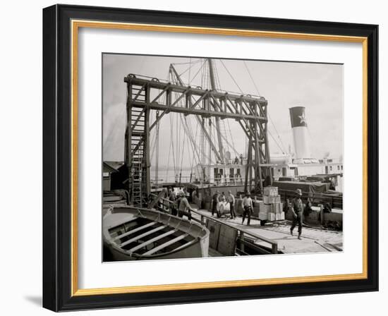 Dock Conveyors, New Orleans, La.-null-Framed Photo