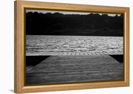 Dock in Montauk NY-null-Framed Stretched Canvas