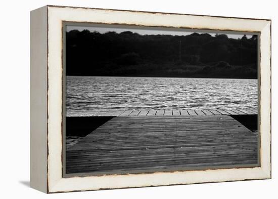 Dock in Montauk NY-null-Framed Stretched Canvas