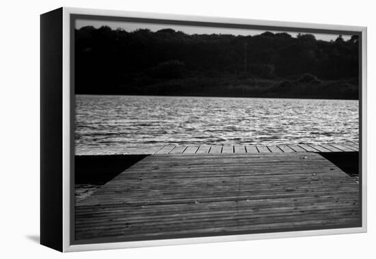 Dock in Montauk NY-null-Framed Stretched Canvas