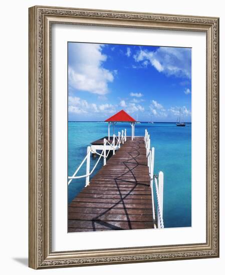 Dock in St. Francois, Guadeloupe, Puerto Rico-Bill Bachmann-Framed Photographic Print