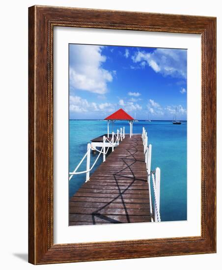 Dock in St. Francois, Guadeloupe, Puerto Rico-Bill Bachmann-Framed Photographic Print