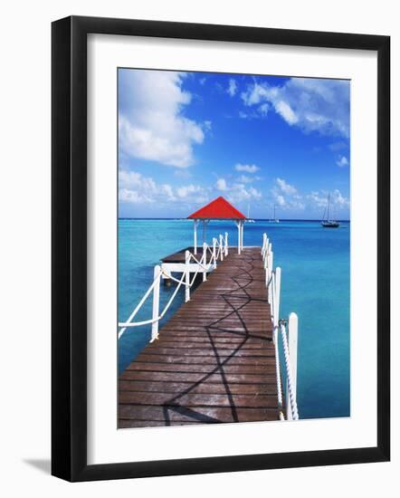 Dock in St. Francois, Guadeloupe, Puerto Rico-Bill Bachmann-Framed Photographic Print