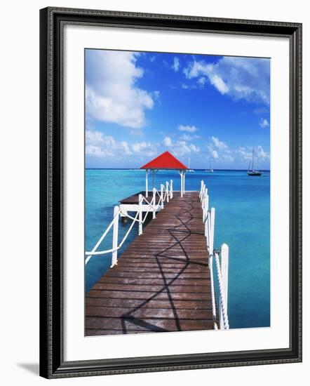 Dock in St. Francois, Guadeloupe, Puerto Rico-Bill Bachmann-Framed Photographic Print