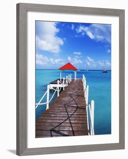 Dock in St. Francois, Guadeloupe, Puerto Rico-Bill Bachmann-Framed Photographic Print