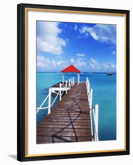 Dock in St. Francois, Guadeloupe, Puerto Rico-Bill Bachmann-Framed Photographic Print