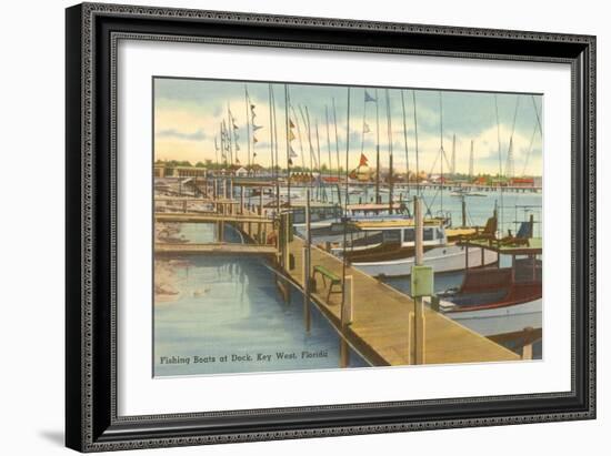 Dock, Key West, Florida-null-Framed Art Print