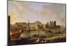 Dock of Naples-Gaspar van Wittel-Mounted Giclee Print