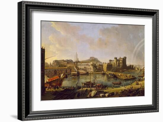 Dock of Naples-Gaspar van Wittel-Framed Giclee Print