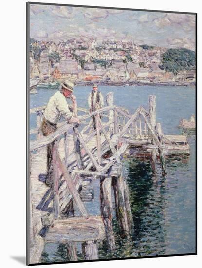 Dock Scene, Gloucester, 1896-Childe Hassam-Mounted Giclee Print