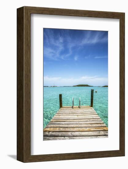 Dock , Staniel Cay, Exuma, Bahamas-James White-Framed Photographic Print