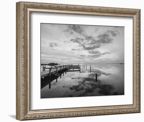 Dock Sunset-Eve Turek-Framed Art Print