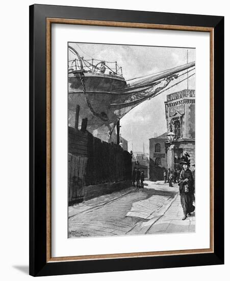 Dockland Scene-Hugh Thomson-Framed Art Print