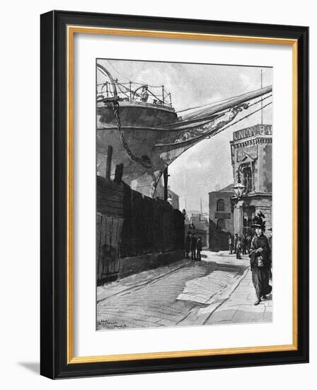 Dockland Scene-Hugh Thomson-Framed Art Print