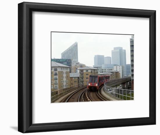 Docklands Light Railways Looking Towards Canary Wharf, London, England, United Kingdom, Europe-Ethel Davies-Framed Photographic Print