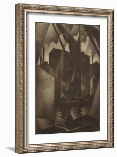 Docks, 1918-Christopher Richard Wynne Nevinson-Framed Giclee Print