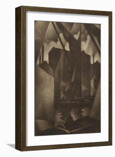 Docks, 1918-Christopher Richard Wynne Nevinson-Framed Giclee Print