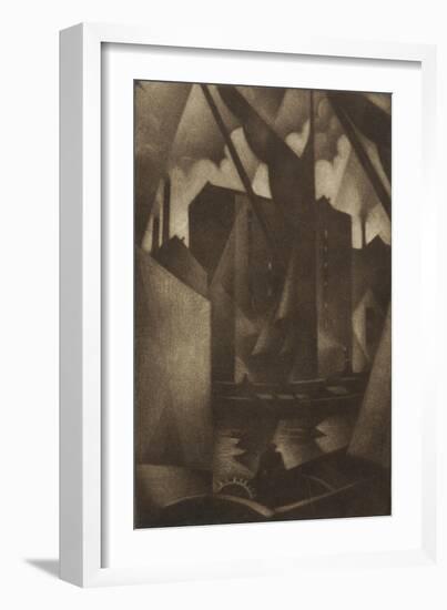 Docks, 1918-Christopher Richard Wynne Nevinson-Framed Giclee Print