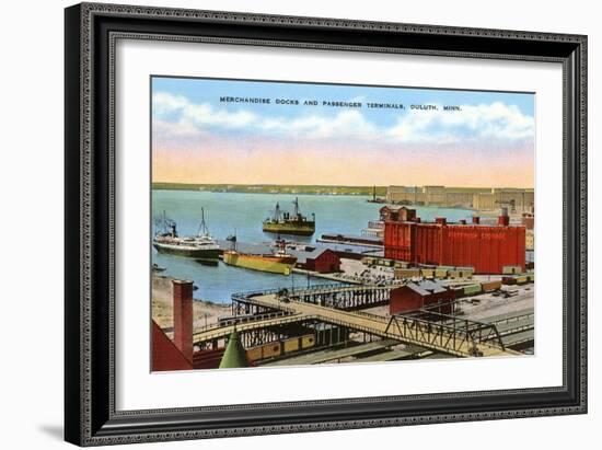 Docks, Duluth, Minnesota-null-Framed Art Print