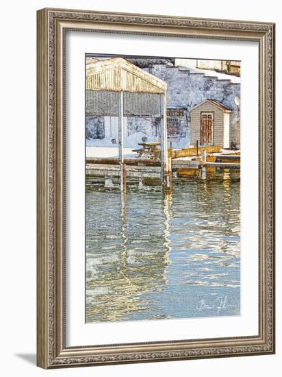 Docks In The Winter-5fishcreative-Framed Giclee Print