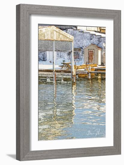 Docks In The Winter-5fishcreative-Framed Giclee Print