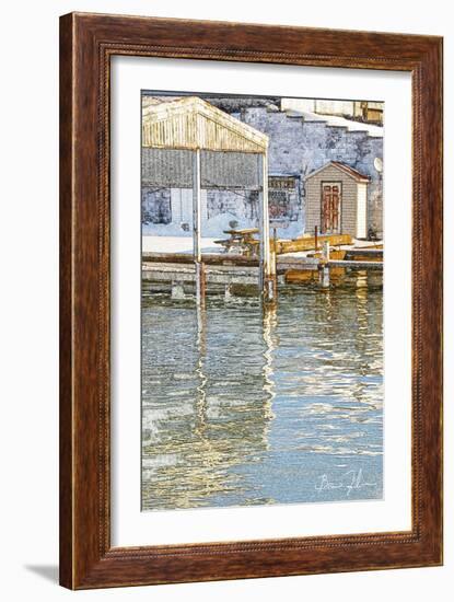 Docks In The Winter-5fishcreative-Framed Giclee Print