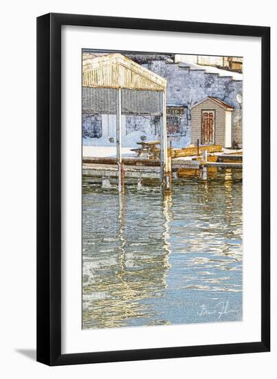 Docks In The Winter-5fishcreative-Framed Giclee Print