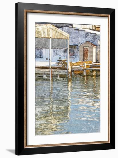 Docks In The Winter-5fishcreative-Framed Giclee Print